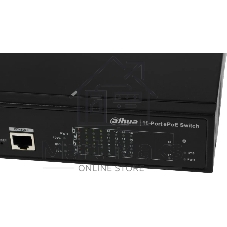 Коммутатор Dahua DH-LR2218-16ET-240, 16×100 Мбит/с + 2×1 Гбит/с, управляемый