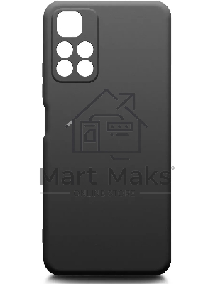 Чехол (клип-кейс) BORASCO Silicone Case, для Xiaomi Poco M4 Pro, черный (матовый) 70106