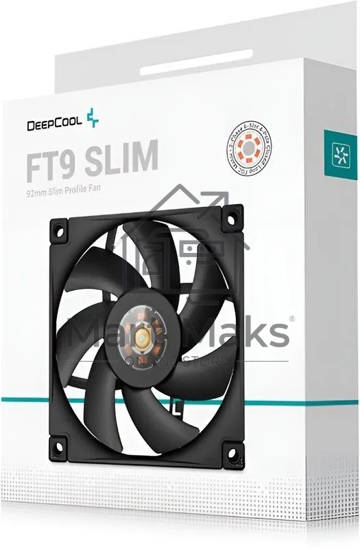 Вентилятор для корпуса DEEPCOOL FT9 SLIM черный, 92 мм, 2950 об/мин, 23.2 дБ, 4 pin
