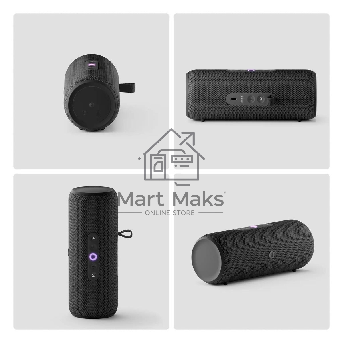 Умная колонка Yandex Стрит Алиса черный 30W 2.0 BT/Wi-Fi 10м 3300mAh (YNDX-00030BLK)
