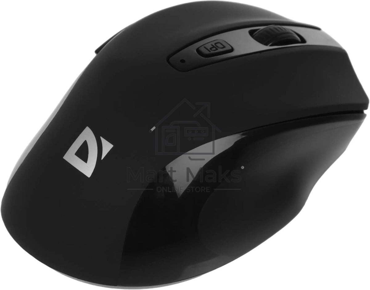 Мышь беспроводная Defender Prime MB-053 черный, 1600 dpi, радиоканал, USB, кнопки - 6