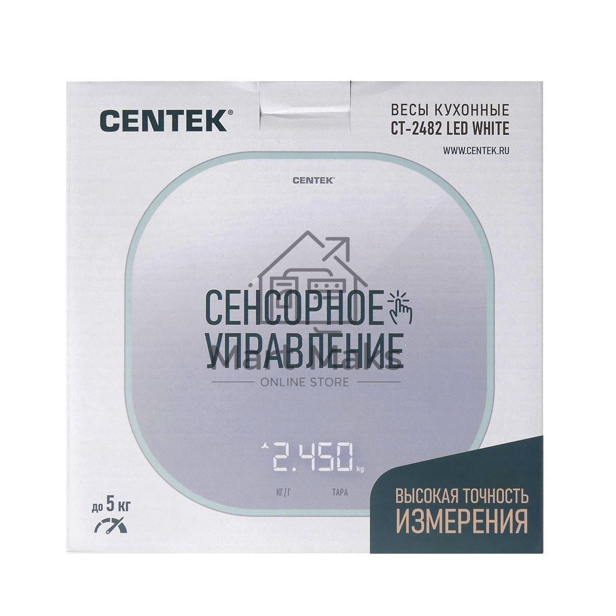 Весы кухонные CENTEK CT-2482 LED White