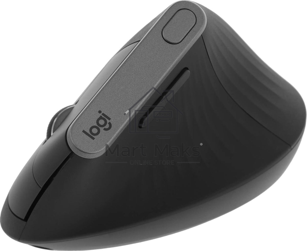 Мышь беспроводная/проводная Logitech MX Vertical графитовый, 4000 dpi, радиоканал, Bluetooth, USB, кнопки - 6