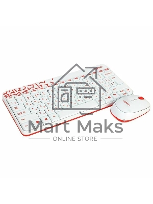 Комплект клавиатура+мышь Logitech MK240 Nano беспроводной, USB, 1000 DPI, белый