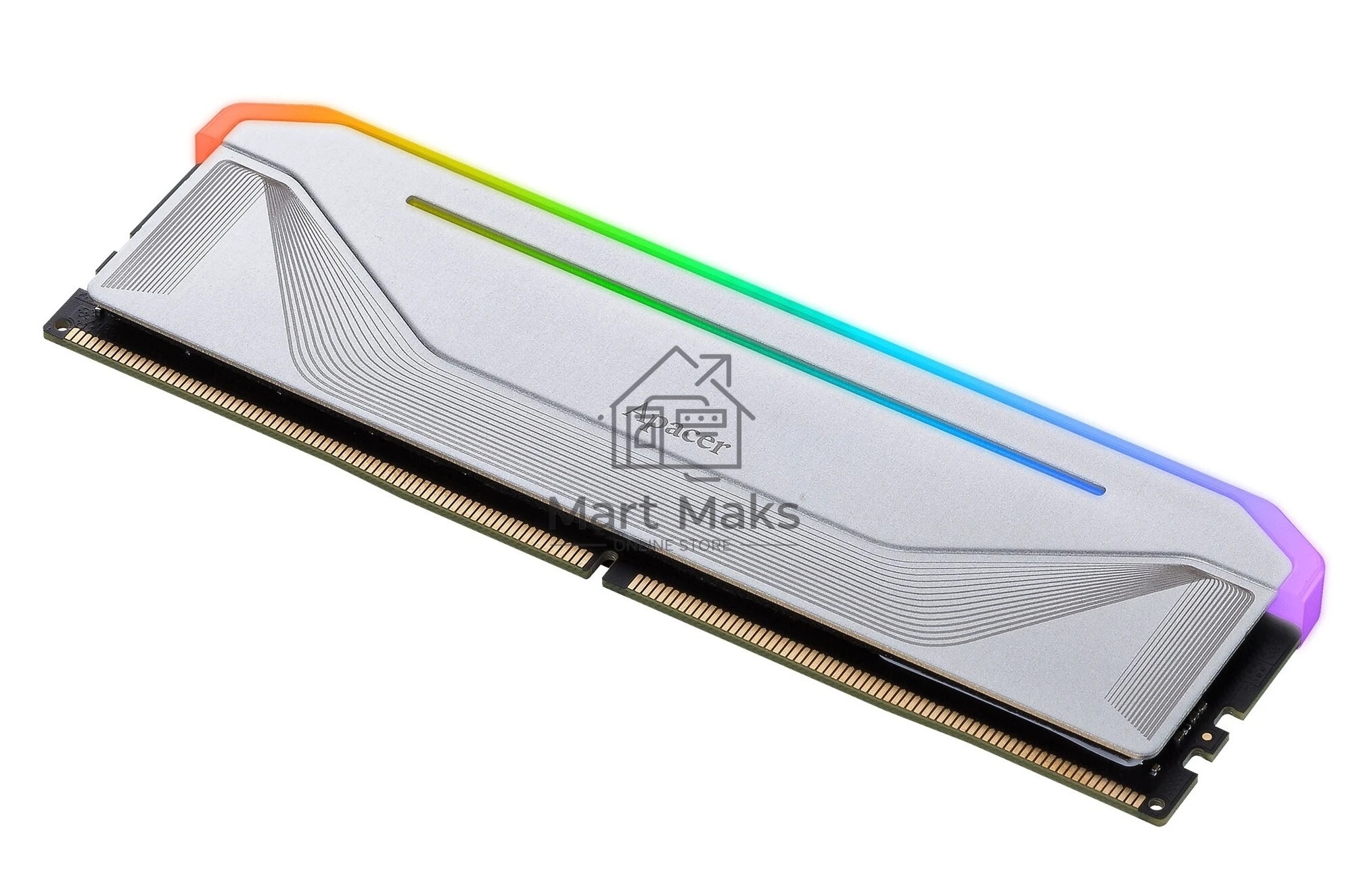 Оперативная память Apacer Nox, DDR5, 16GB (1x16 GB), 6400 MHz, CL32, DIMM, радиатор, RGB, белый