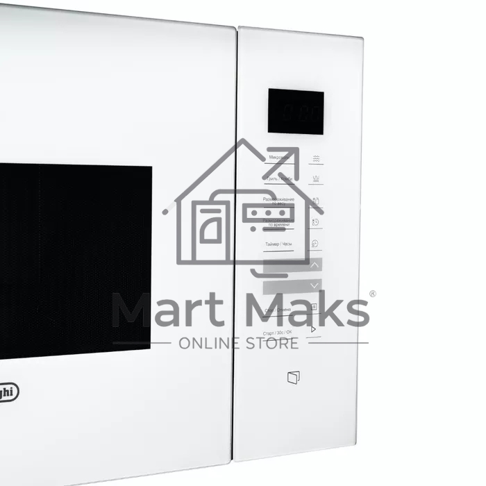 Микроволновая печь встраиваемая DeLonghi DMO 25BB ROMA белый, 25 л, 1450 Вт, переключатели - сенсор