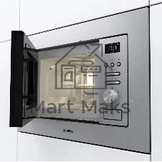 Микроволновая печь встраиваемая Gorenje BMI201AG1X нержавеющая сталь, 20 л, 800 Вт, переключатели - поворотный механизм/кнопки