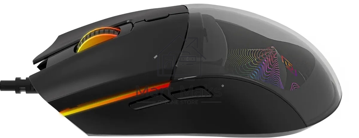 Мышь проводная Oklick 714GM черный, 3200 dpi, USB, кнопки - 7