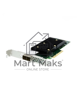 HBA-адаптер Broadcom SAS 9400-8e SGL (05-50013-01/03-50013-16008) PCIe 3.1 x8 LP, Tri-Mode SAS/SATA/NVMe 12G HBA, 8port(2*ext SFF8644), 3408 IOC