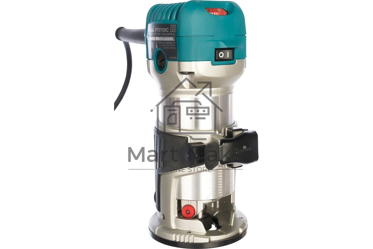 Фрезеры Makita RT0700CX2 Фрезер кромочный,710Вт,10000-30000об\м,цанга-6-8мм,1.8кг,сум,прям направляющая,погруж и накл подошвы