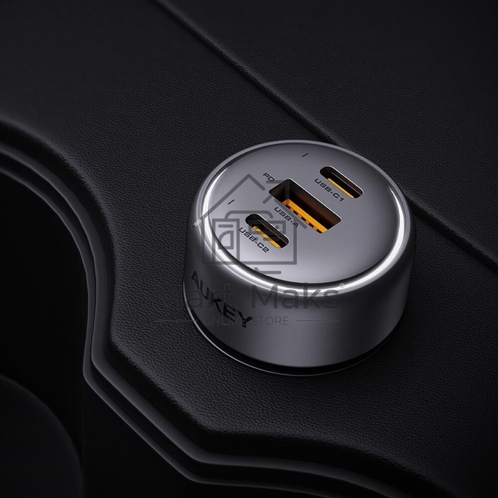 Автомобильное зарядное устройство Aukey Pathfinder 66W серый ACC-CC-P1