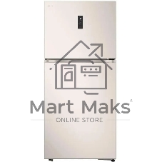 Холодильник LG GR-B922FEBM бежевый двухкамерный 428/184л морозилка сверху, No Frost