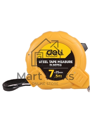 Рулетка Deli DL9075B 7,5м*25мм Метрическая. Корпус ударопрочный.