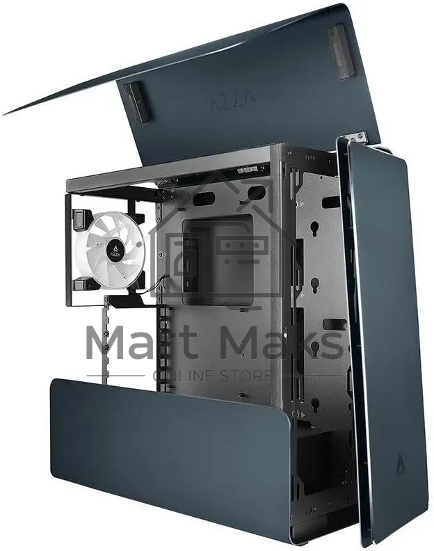 Компьютерный корпус Azza Cast черный без БП ATX 3x120mm 2x140mm 2xUSB3.0 audio bott PSU