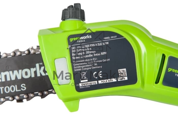 Высоторез/Сучкорез аккумуляторный (2000107) GreenWorks G-24 G24PS20, 24V, 20 см, без АКБ и ЗУ