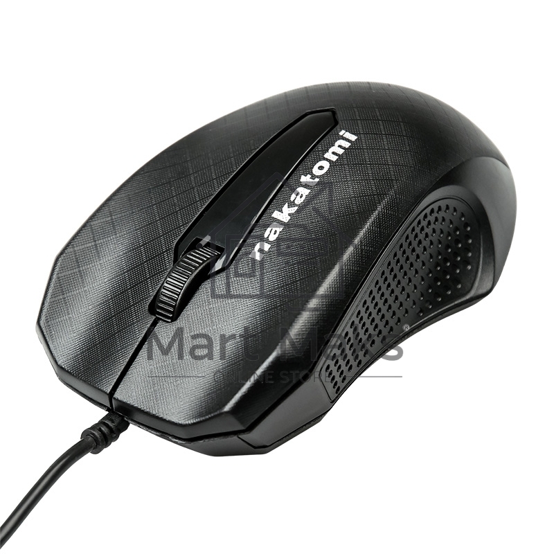 Мышь проводная Nakatomi MON-07U черный, 800 dpi, USB, кнопки - 3