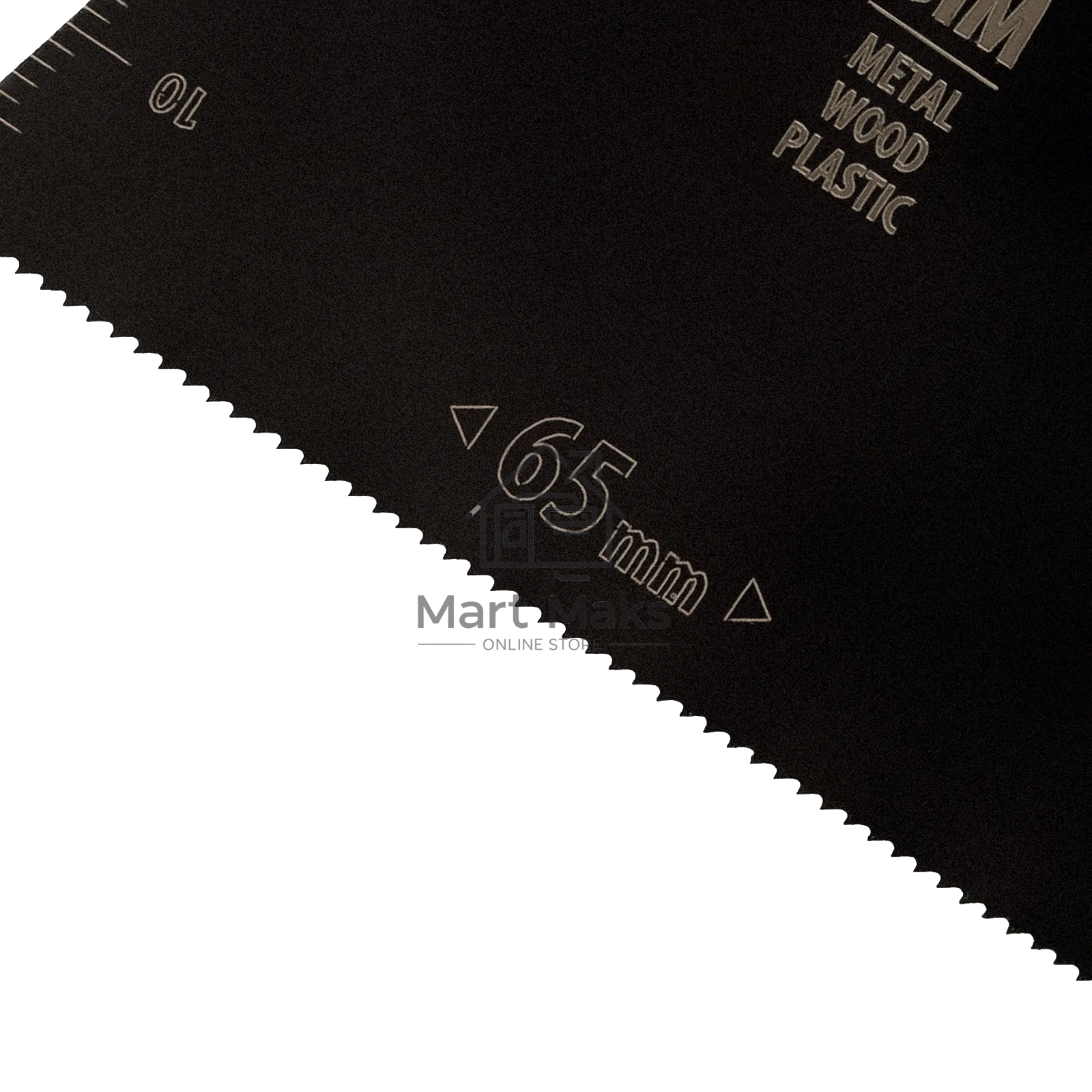 Насадка для МФИ Denzel режущая прямая, BiM, по металлу и дереву, 65 x 1,2 мм, мелкий зуб