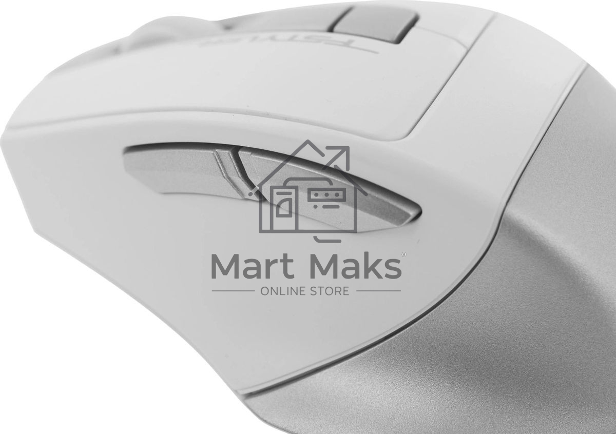 Мышь беспроводная A4Tech Fstyler FG35 серебристый/белый, 2000 dpi, радиоканал, USB, кнопки - 6