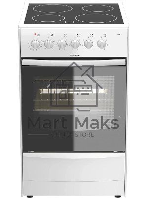 Плита электрическая Darina B 3607 W белый/черный, конфорок 4 шт, духовка 50 л, 50 см x 85 см x 56 см