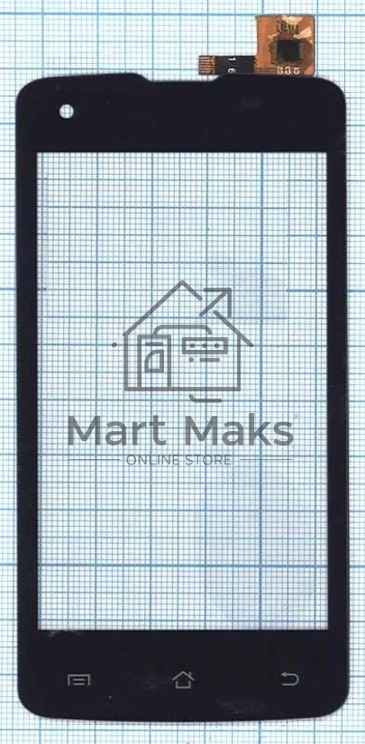 Сенсорное стекло (тачскрин) для DNS S4006, черное