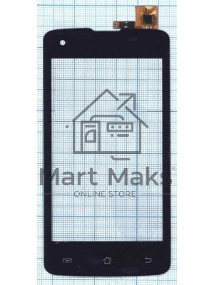 Сенсорное стекло (тачскрин) для DNS S4006, черное
