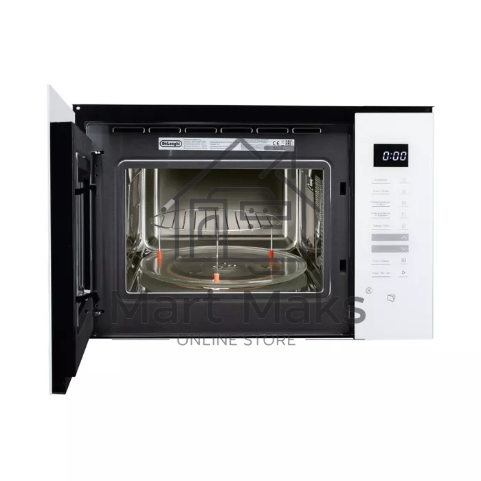 Микроволновая печь встраиваемая DeLonghi DMO 25BB ROMA белый, 25 л, 1450 Вт, переключатели - сенсор