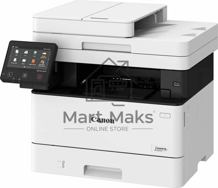 МФУ лазерный Canon i-SENSYS MF455dw (5161C006/5161C016), A4, ч/б, печ. 38 стр/мин., скан. до 38 стр/мин., 1200 x 1200 dpi (принтер) 600x600dpi (сканер), USB, RJ-45, Wi-Fi