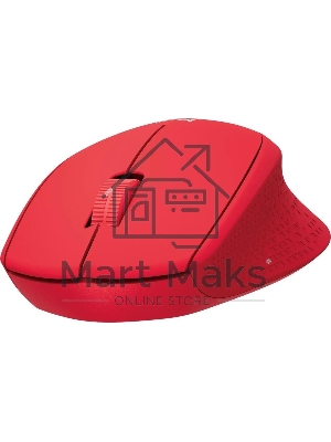 Мышь беспроводная Logitech M280 красный, 1000 dpi, радиоканал, USB, кнопки - 3