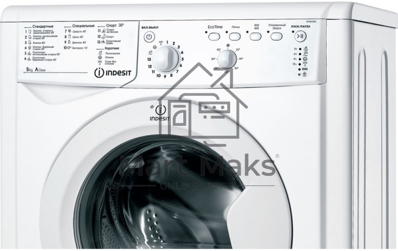 Стиральная машина Indesit IWSB 5085 CIS белый, загрузка фронтальная 5 кг, 800 об/мин., класс: А