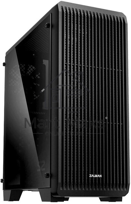 Компьютерный корпус MidiTower Zalman S2 TG TEMPERED GLASS WINDOW black (ATX, mATX, Mini-ITX, USB2.0 x2, USB3.0x1, без БП) (S2 TG)