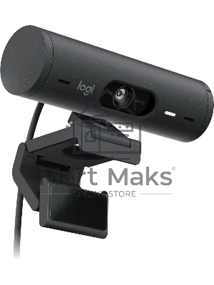 Веб-камера Logitech HD Webcam Brio 500 черный 4Mpix (1920x1080) USB Type-C с микрофоном (960-001424)