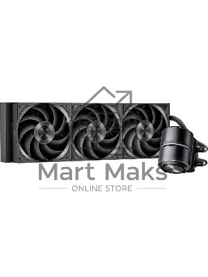 Система охлаждения Water Cooling System PCCooler DE360 Pro BK (300W, 360мм, Black, ARGB Pump, Fans: 3x120мм, 86.73CFM, 32dBA, 2200RPM/Pump height 57мм, 28dBA, 3200RPM, Rad thickness 27мм/S: 1851, 1700, 1200, 115X, AM5, AM4, AM3)