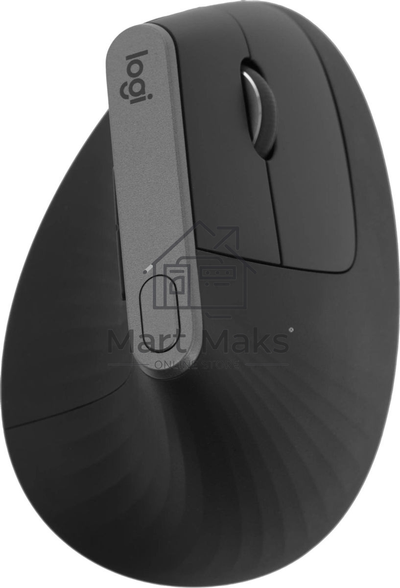 Мышь беспроводная/проводная Logitech MX Vertical графитовый, 4000 dpi, радиоканал, Bluetooth, USB, кнопки - 6