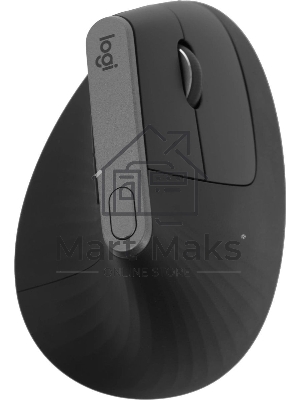 Мышь беспроводная/проводная Logitech MX Vertical графитовый, 4000 dpi, радиоканал, Bluetooth, USB, кнопки - 6