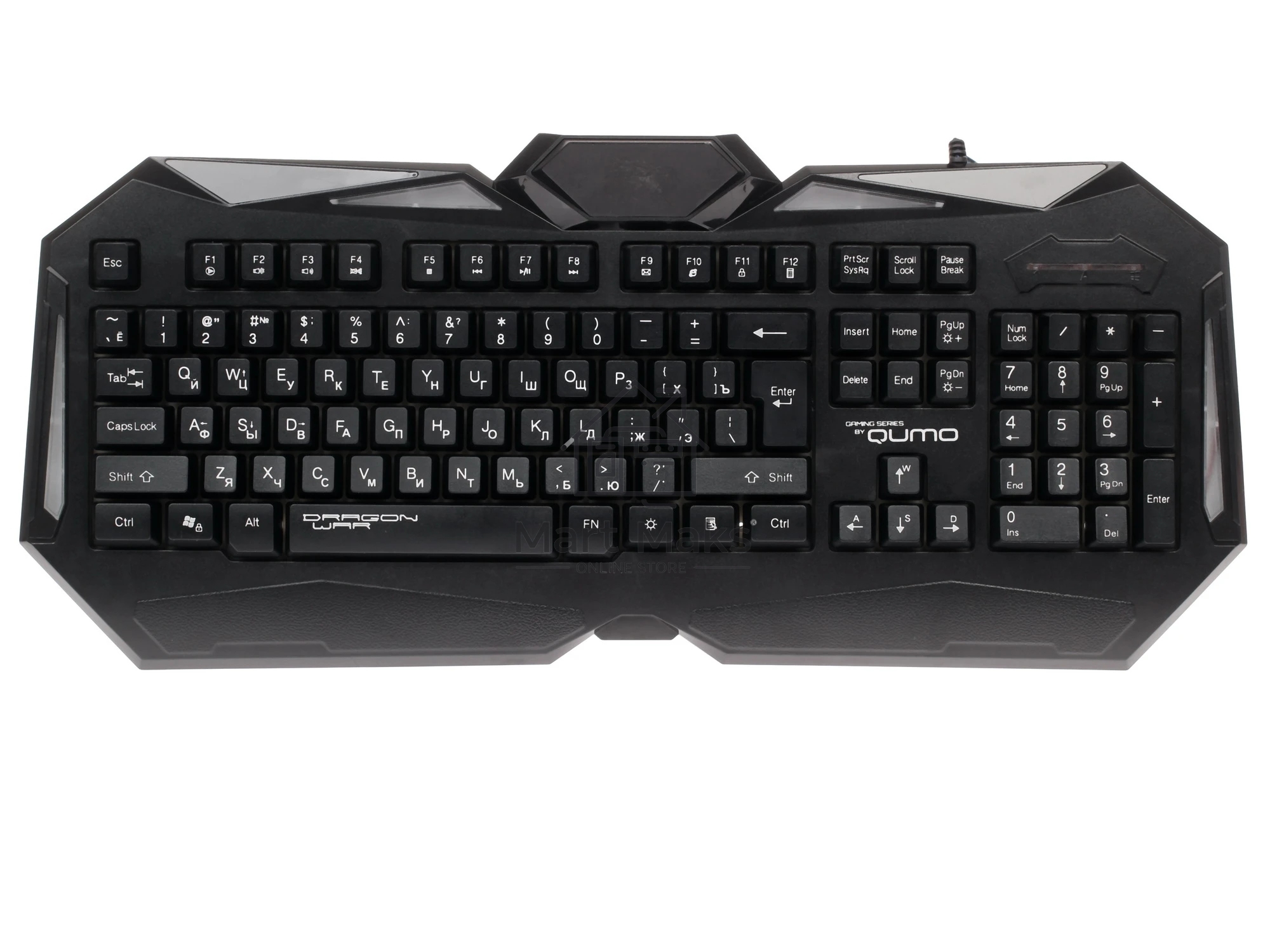 Комплект клавиатура+мышь Qumo Spirit of Wisdom проводной, USB, 2400 DPI, чёрный