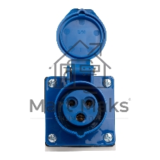 Розетка стационарная для наружной установки PPC 113 2Р+РЕ 16А 220В IP44 Jazzway