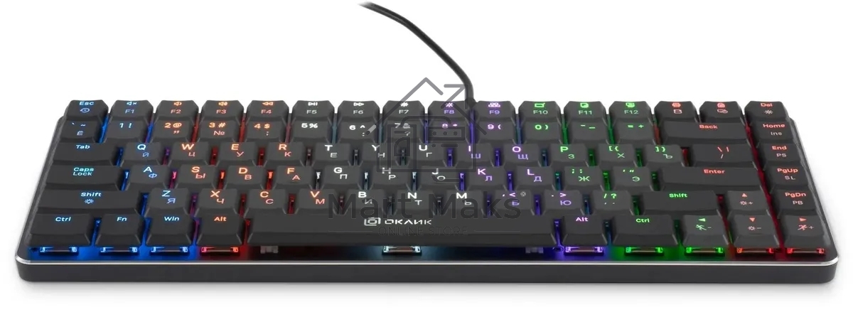 Клавиатура Oklick K615X (1934413) проводная, USB, серый + серебристый