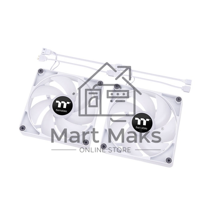 Вентилятор для корпуса Thermaltake CT140 ARGB 140х140x25 белый 4-pin 30.5дБ (упак.:2шт) (CL-F154-PL14SW-A) Ret