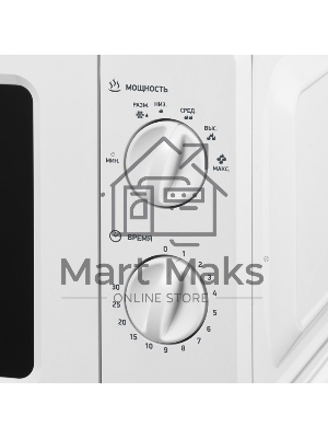 Микроволновая печь BBK 17MWS781MW белый, 17 л, 700 Вт, переключатели - поворотный механизм