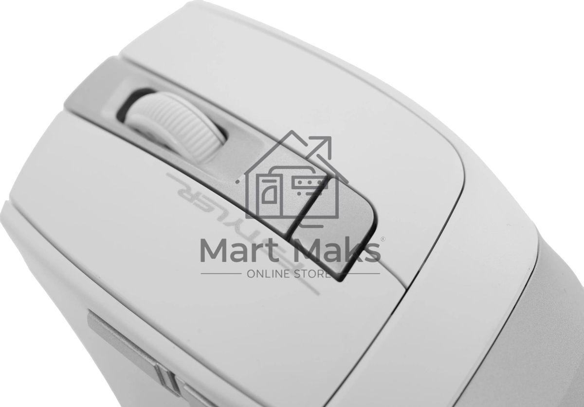 Мышь беспроводная A4Tech Fstyler FG35 серебристый/белый, 2000 dpi, радиоканал, USB, кнопки - 6