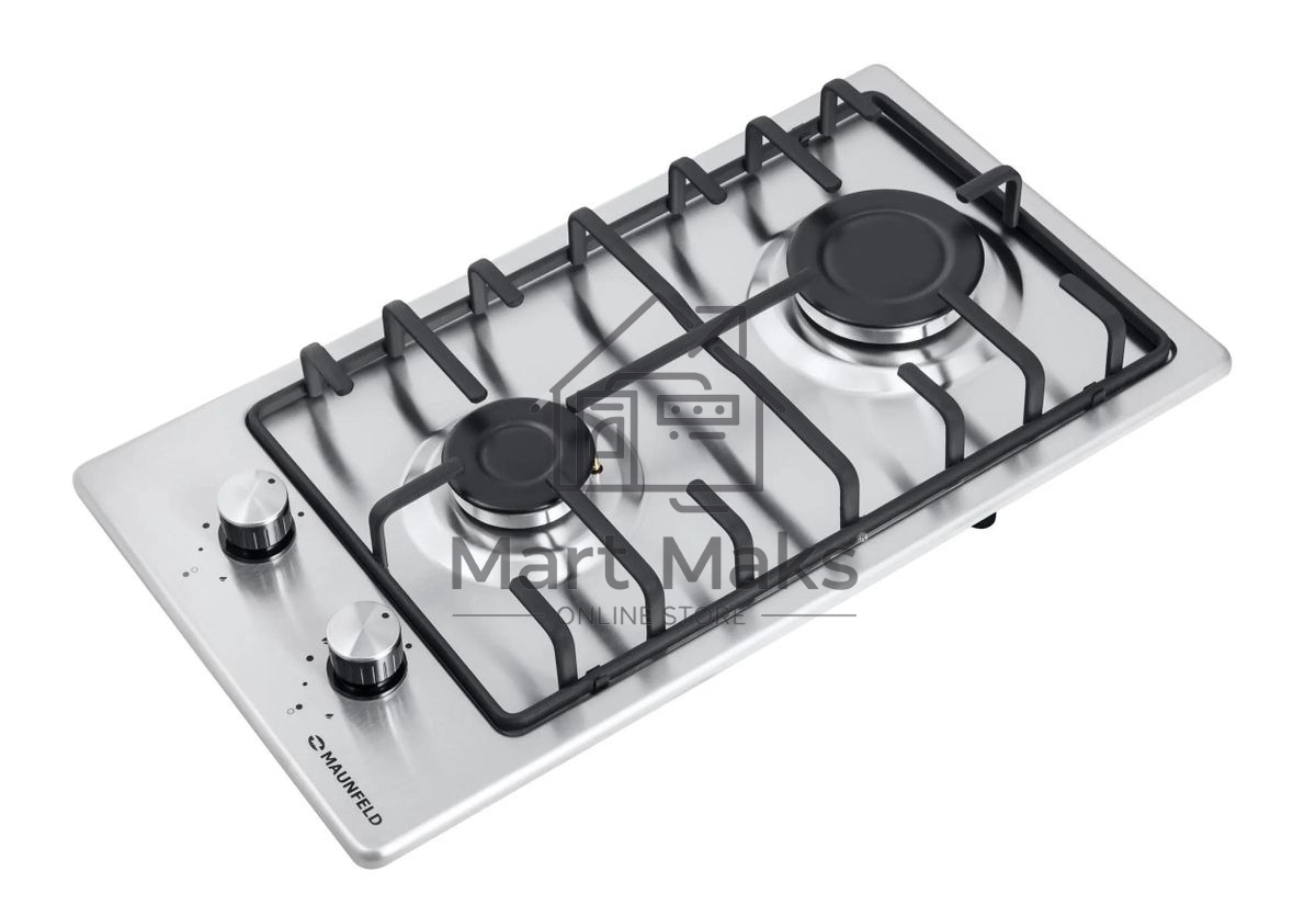 Газовая варочная панель Maunfeld EGHS.32.3ES, 2 конфорки, нержавеющая сталь, серебристый