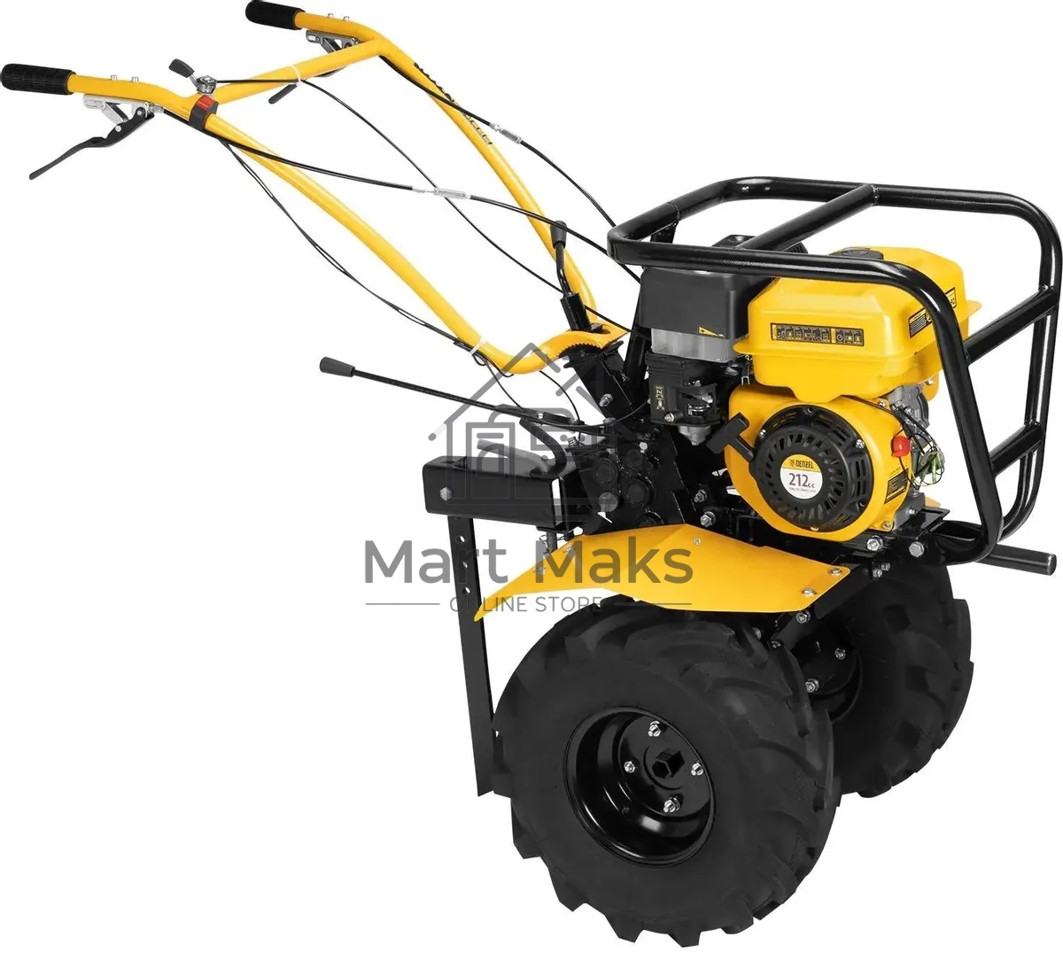 Мотоблок DPT-470S-PRO, 7 л.с., ремен.сцеп, фрез 3х4, ШОМ, передачи 4В/2Н Denzel
