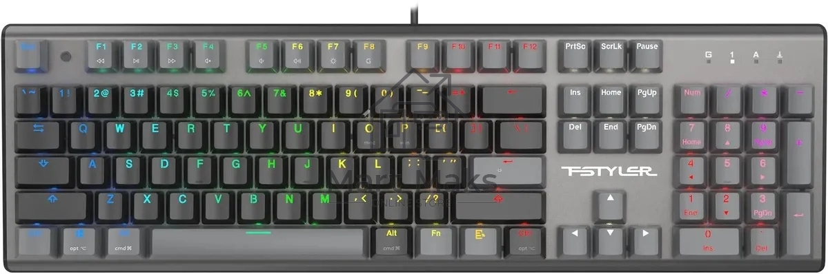 Клавиатура A4Tech Fstyler FS100 Neon проводная, USB, черный