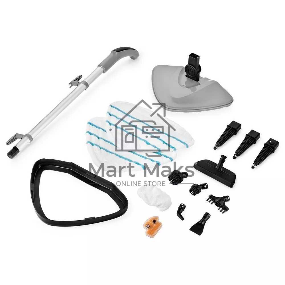 Швабра паровая Kitfort КТ-1047 1500Вт серый/оранжевый