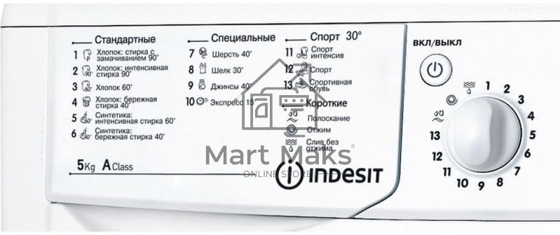 Стиральная машина Indesit IWSB 5085 CIS белый, загрузка фронтальная 5 кг, 800 об/мин., класс: А