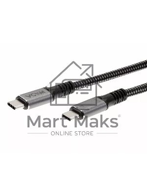 Кабель Thunderbolt4/USB4 Type-C, 5K@60Hz, 40Gbps, PD 100W, 5A, VCOM, 1.2м CU540M-1.2M