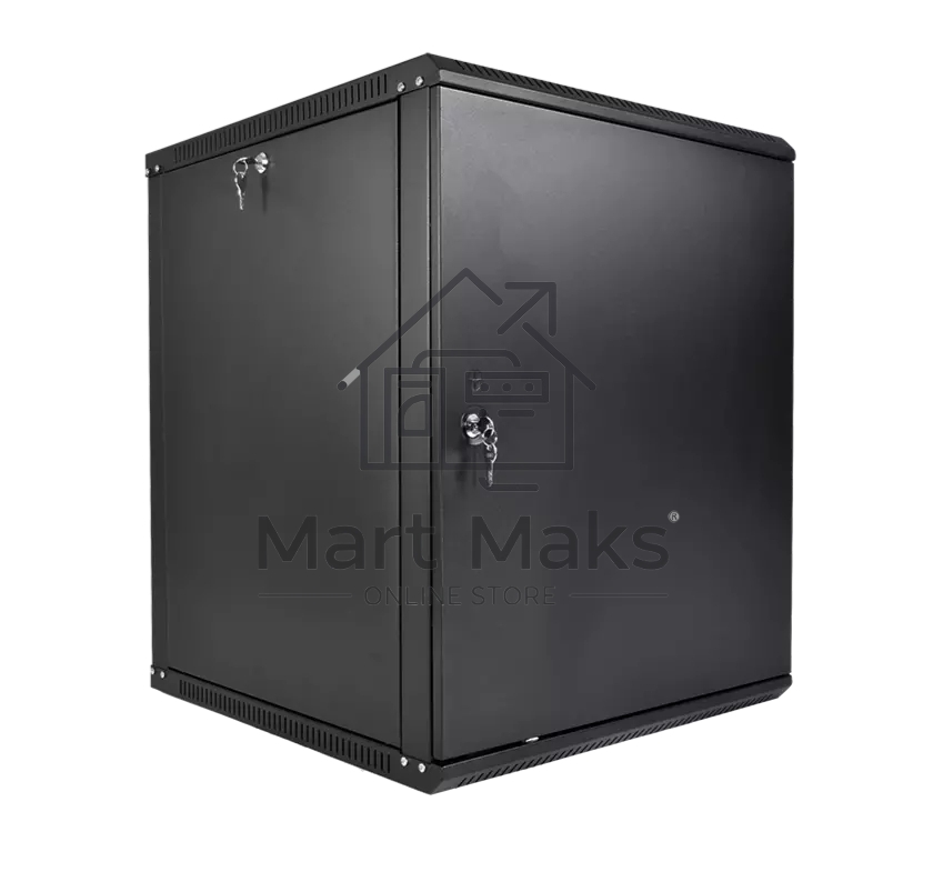 Шкаф телекоммуникационный настенный разборный ЦМО ЭКОНОМ 15U (600  350) дверь металл, цвет черный