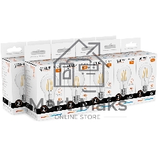 Лампа светодиодная филаментная Gauss Filament 7Вт цок.: E27 груша св. свеч. бел. теп. (упак.: 10 шт)