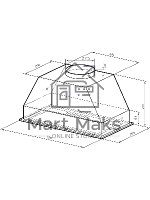 Вытяжка встраиваемая Lex Hyper 600 GS WH Inverter белый управление: сенсорное (1 мотор)