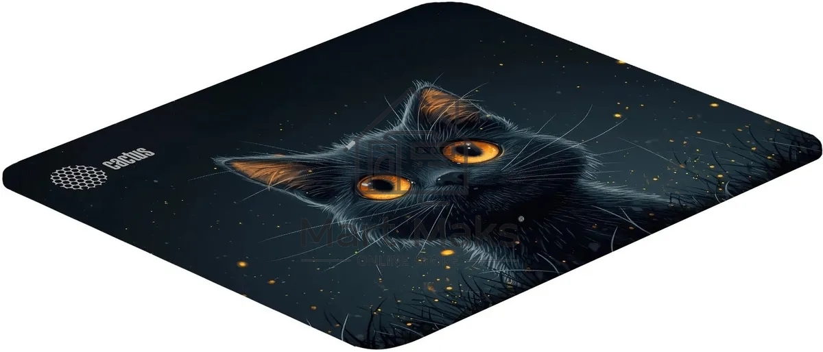 Коврик для мыши Cactus черный Cat 250x200x3мм (CS-MPC-D09S)